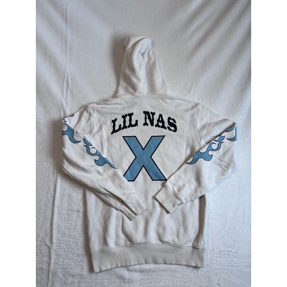 Divided Panini Lil‎ Nas X Long Sleeve White Pullover Hoodie Men's XS Unisex